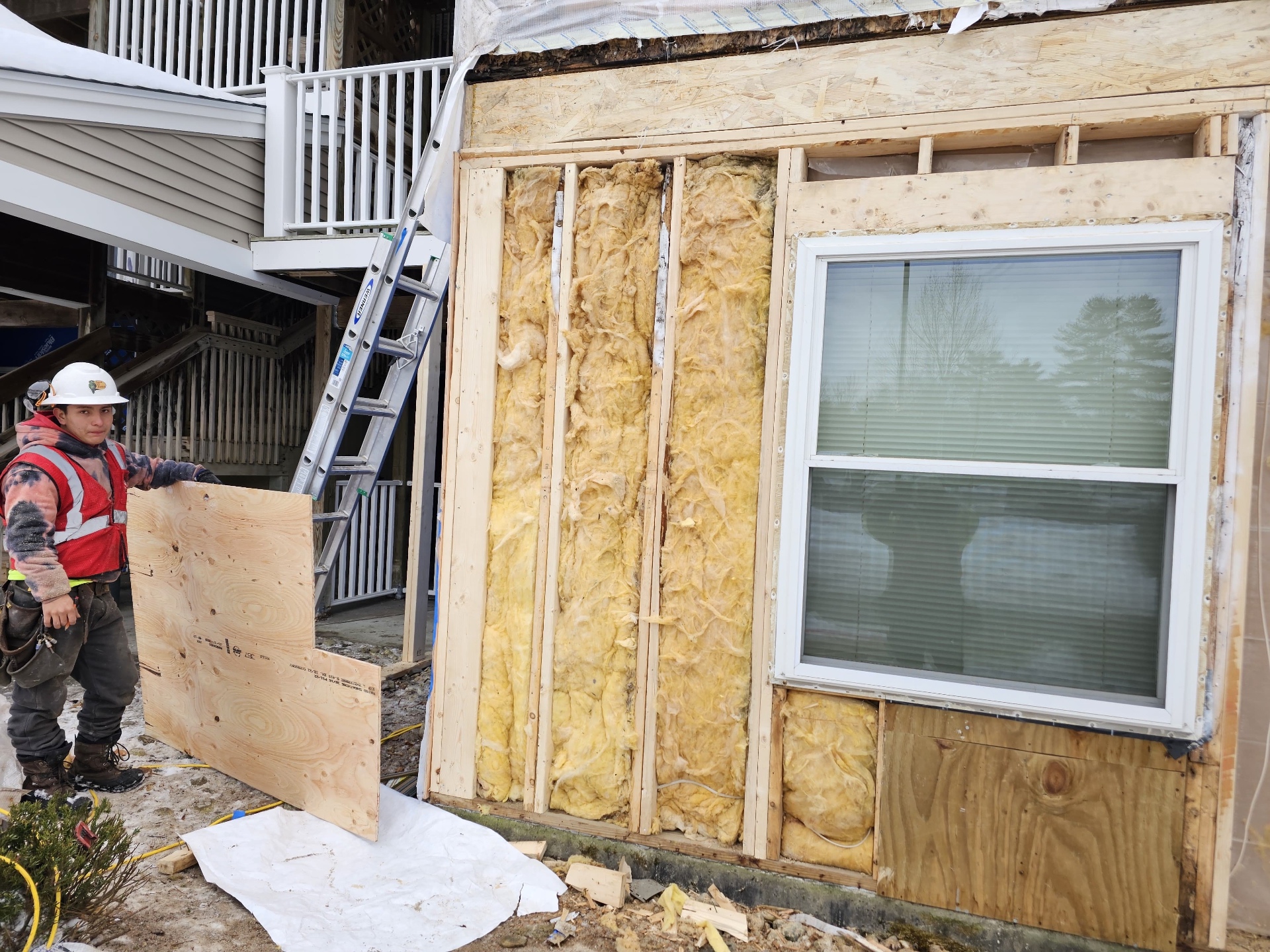 Insulation & sheathing on the way back