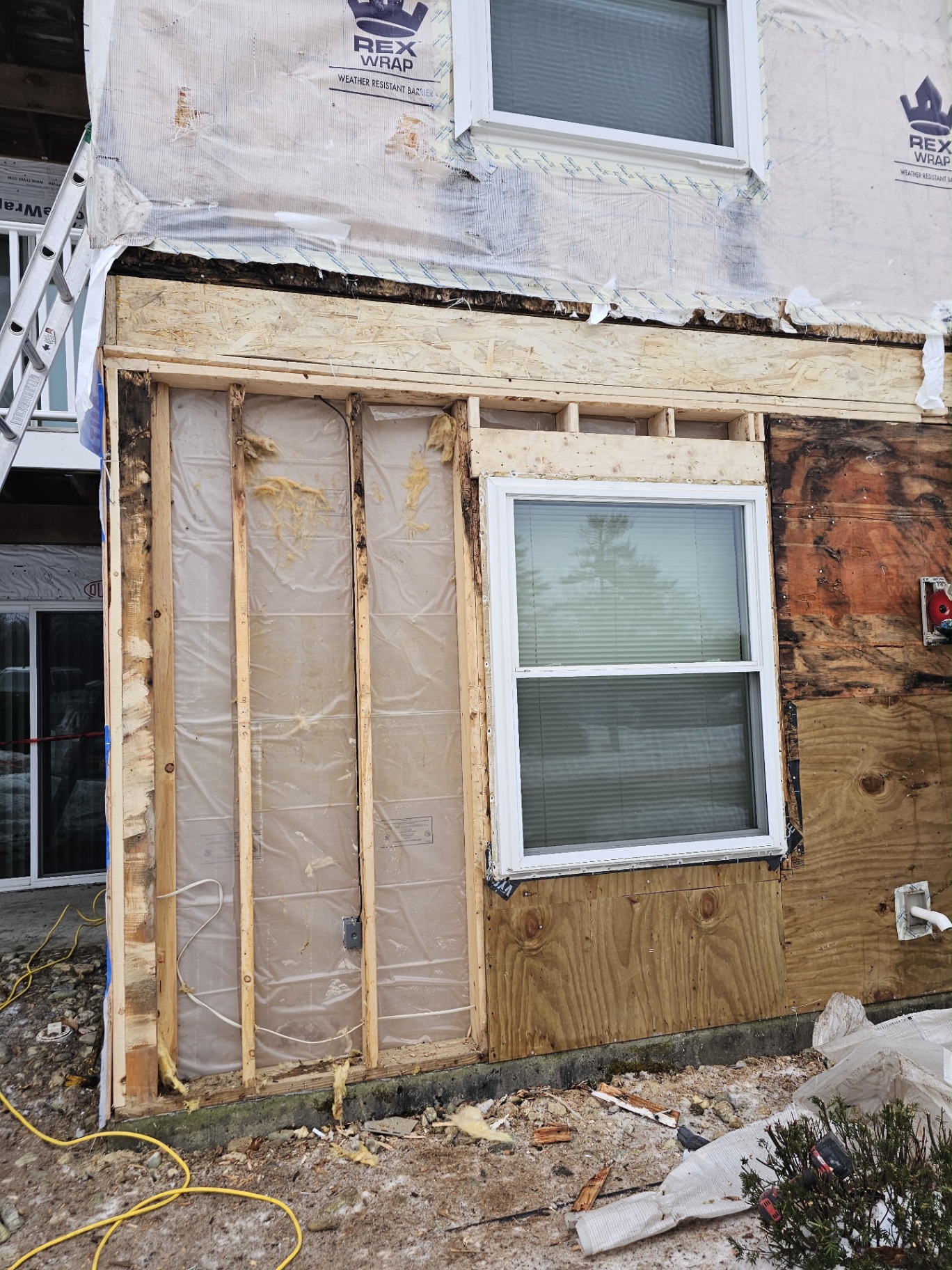 Framing repair around window opening